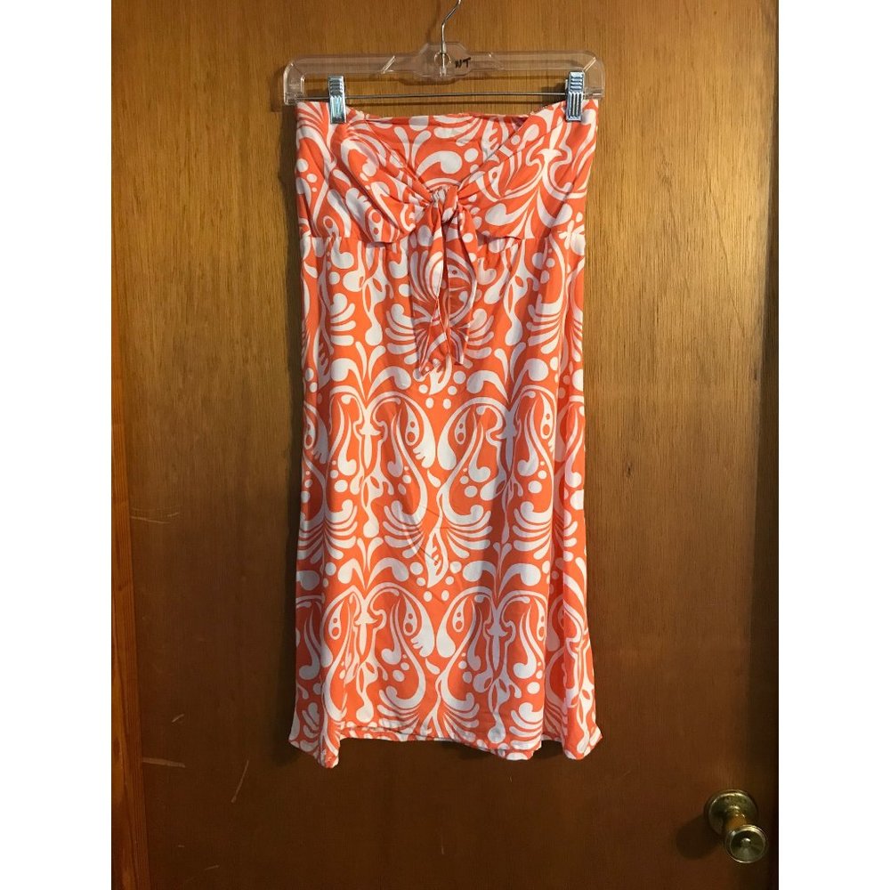 NWT Escapada xs coral/ white sleeveless rayon dress.